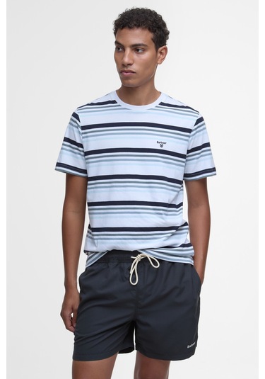 Barbour Houstead Stripe Tailored Fit T-shirt Wh11 White Beyaz