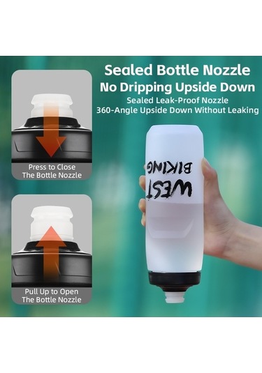 Wondernest Yp0721042 West Su Siyah Şişesi Sertifikalı Pp+silikon Mat Kamp Bardağı 750ml - Fda Onaylı Bpa İçermez, Hava Sızdırmaz Siyah