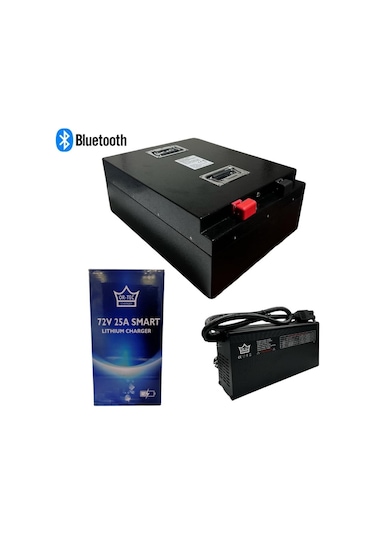 72v 100ah Lifepo4 Bluetooth Özellikli - 72v 25a Li-ıon Ve Lifepo4 Şarj Cihazı Seti