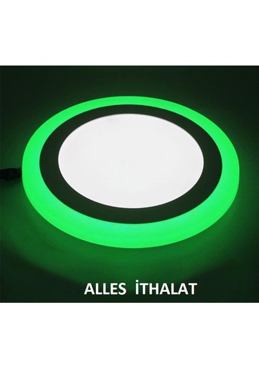 Alles 6w Yeşil Beyaz Çift Renkli Led Panel Armatür Yeşil