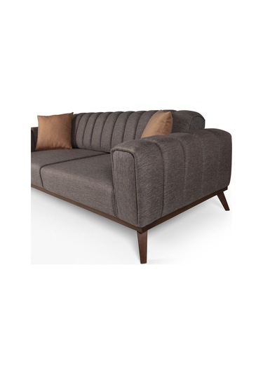 Velar Yataklı Kanepe Keten Kahve Kahve