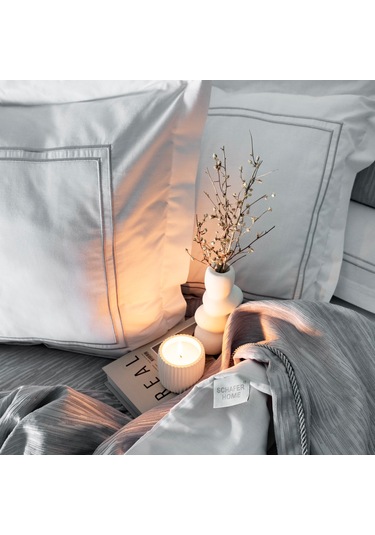 Schafer Home Pavia Şönil Yatak Örtüsü Nevresim Seti 7 Parça-gri Gri