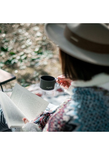 Alocs 160 Ml Çok Fonksiyonlu Metal Kahve Fincanları Kamp Gri