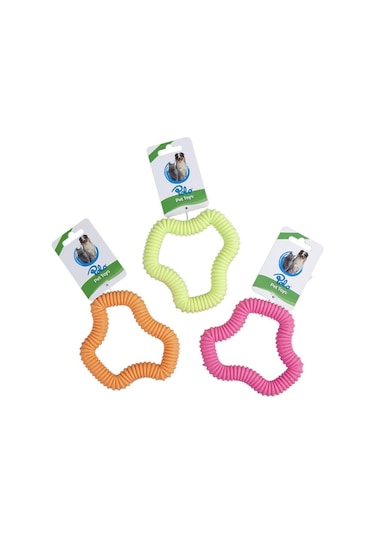 Polo Altıgen Çizgili Köpek Oyuncağı Çok Renkli