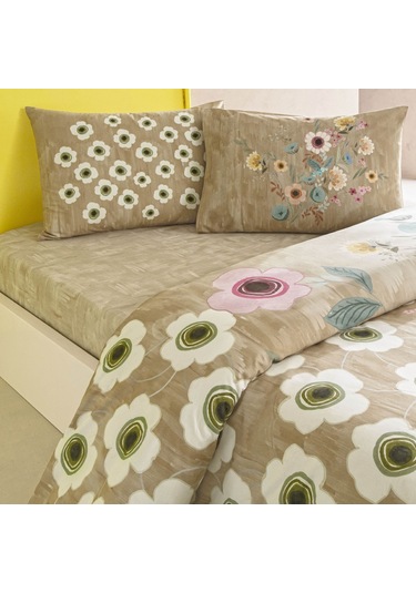 Taç Blyss Ranforce Çift Kişilik Nevresim Takımı Bej 000000001000051123 Bej