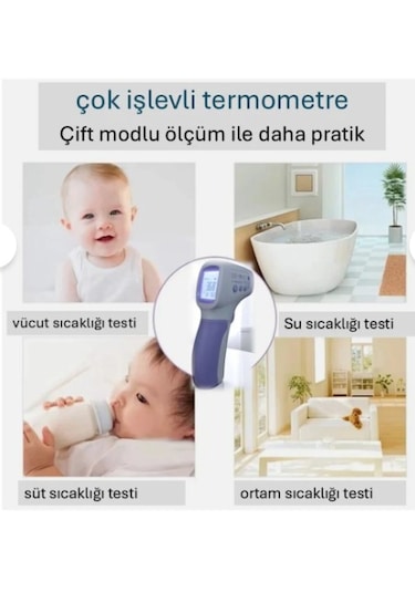 Temassız Ateş Ölçer - 2 Mod Vücut Ve Yüzey Ölçümü