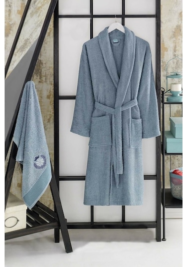 Elmira Erkek/Kadın Havlulu Banyo Bornozu Pamuklu Bay Bayan Bornoz (482439539)