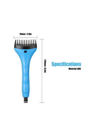 Springsun Yüzme Havuzu Filtre Temizleyici Fırçası, Köşelere Erişimli, Kir Ve Safsata Temizleyici, Abs Malzeme, Mavi-siyah, Su Borusu Bağlantısı Hariç