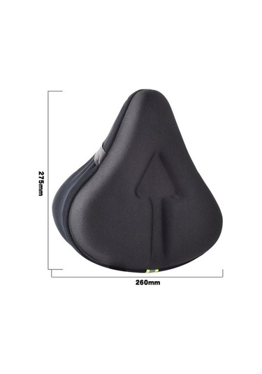 Tongxida Suntek Geniş Bisiklet Koltuk Minderi Siyah - Sabit Bisikletler İçin Komfortlu Koltuk Destek Siyah