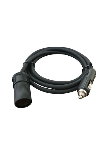Araç Çakmaklık Uzatma Kablosu 12-24 Volt 16 Amper 2 X1,5mm Ttr Bakır 2 Mt-siyah