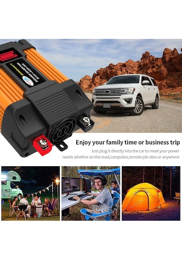 Little Wasp 12v - 220v 6000w Led Ekranlı Ve Çift Usb'li Araç Güç Çeviricisi