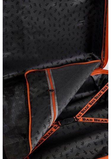 Bad Bear Logo Suitcase 23.01.80.001g Gri Büyük Boy Tekerlekli Abs Valiz 95 Lt. Gri