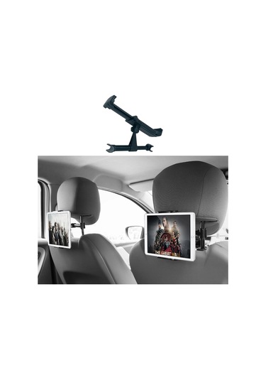 Oto Koltuk Arkası Telefon Tablet Tutucu Ayarlanabilir 360 Derece Dönebilen Pratik Stand 5365 Çok Renkli