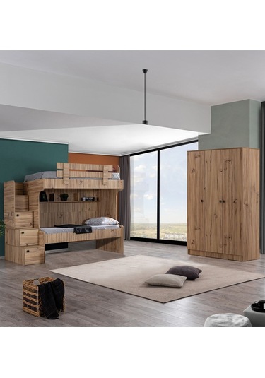 Ranza, Viva 2li Ranza 3 Kapılı Dolap + 2 Comfort Yatak 90 X 190 CM