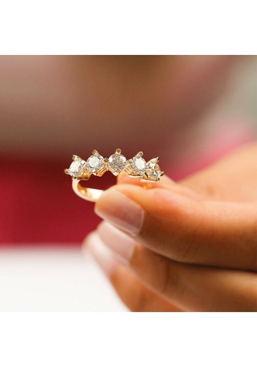 Çgk Çiğdem Gürel Kuyumculuk Sevgililer Günü Beştaş Altın Yüzük Gold