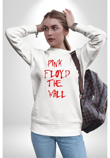 Pink Floyd The Wall Unisex Beyaz Sweatshirt Beyaz