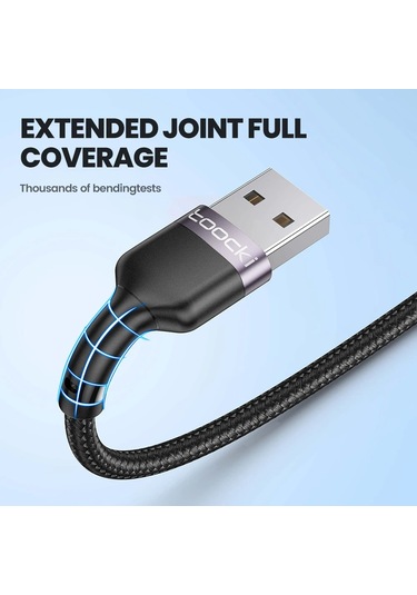 Toocki 100 W 3 İn 1 Usb 6A Hızlı Şarj Kablosu