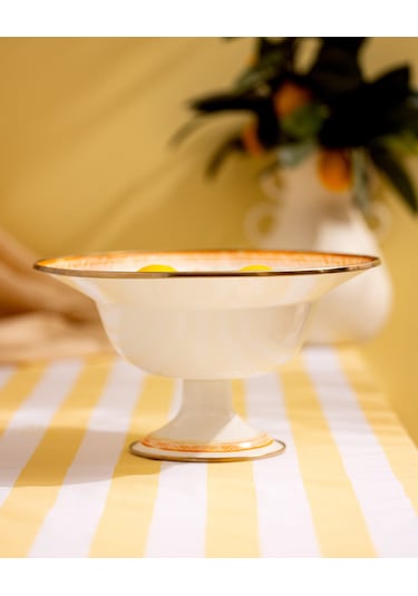 Madame Coco Rodez Ayaklı Meyve Kasesi - Turuncu - 30 Cm 8684427228470 Turuncu