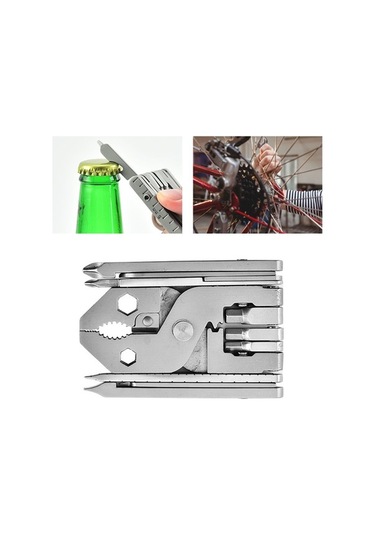 Tongxida 25 Fonksiyonlu Paslanmaz Çelik Katlanır Cep Pensesi - Anahtarlık & Kampçılık İçin - Pratik Yardımcı