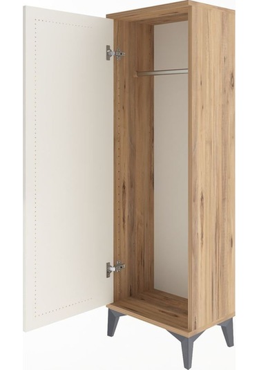 Arges Dolap Tek Kapaklı Tek Askılı 44x30x134 Çam-aytaşı Çam