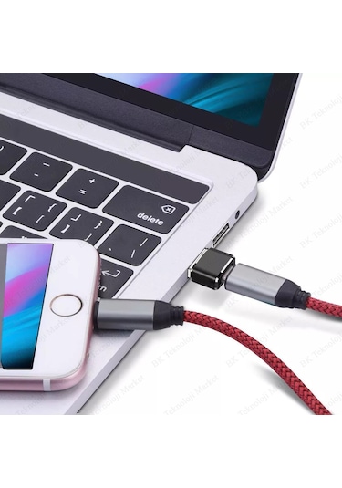 BK Teknoloji USB Erkek To Type-C Dişi Adaptör Şarj Data Çevirici