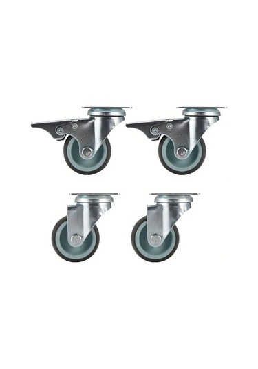 Dashanshop 2 Inç Tpu Tekli Tekerlek 4lü Set 2 Frenli 2 Frensiz Universal Döner Tekerlek