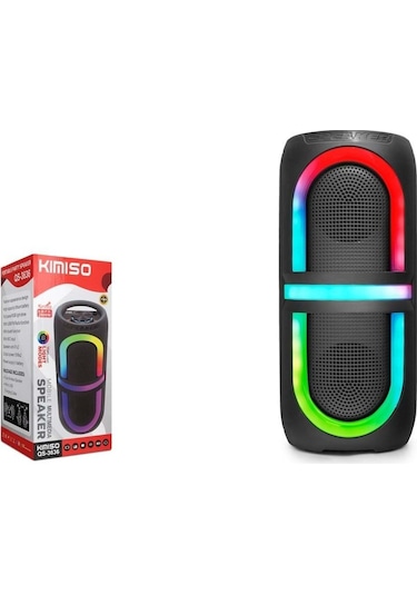 Kimiso QS3636 Rgb Led Fm Radyo 2x5 W 2x4" Bluetooth Hoparlör
