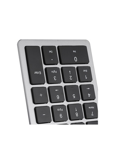 Xindoker 22 Tuşlu 2.4g Kablosuz Sayı Klavyesi, 80 Saat Kullanım Süresi, 3 Milyon Tuş Basımı, Windows/linux Uyumlu, Usb Plug & Play, Demir Gri Pil Dahil Değil