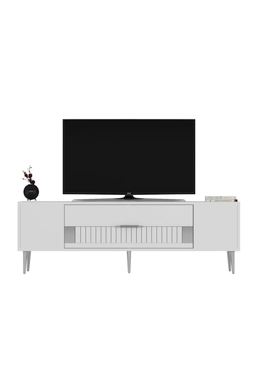 Pencap Tv Sehpası Tv Ünitesi 150 Cm Beyaz Gümüş