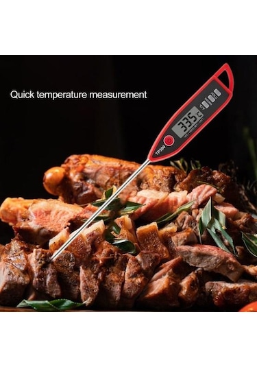 Turuncu Tp300 Gıda Termometresi Uzun Prob Lcd Ekran Su Geçirmez Doğru Anında Okuma Barbekü Elektronik Dijital Termometre Mutfak Aletleri