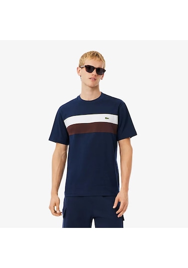 Lacoste Golf Colour Block Erkek T-shirt Lacivert
