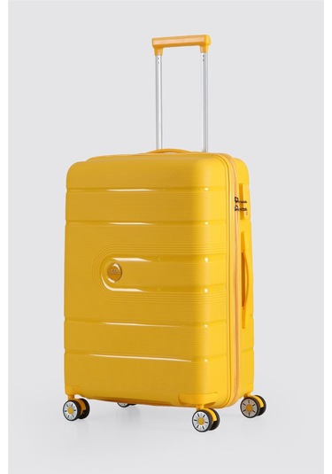 Ççs 5247 Polipropilen Büyük Boy Valiz Sari