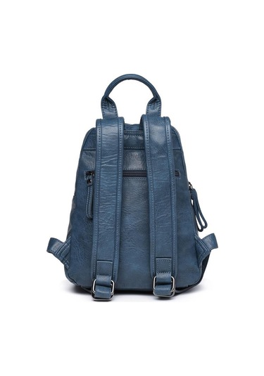 Mini Boy Yıkama Deri Kadın Sırt Çantası 21-k Barcelona 1929 Lacivert