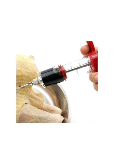 Youtek Et Enjeksiyonu Cihazı - 30ml Gıda Kalitesi Plastik+paslanmaz Çelik, 7.5cm İğne, Barbekü, Mangal, Partiler İçin Lezzet Enjeksiyonu Aracı Çok Renkli