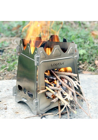 Xiyyadms Stainless Steel Çıkmaz Odun Ocağı - Hafif, Katlanabilir, Dayanıklı, Evvela Kurulur, Kamp Ve Seyahat İçin İdeal Çok Renkli