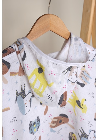 Luckka %100 Pamuk Bebek Çocuk Müslin Panço - Ztpanço 001