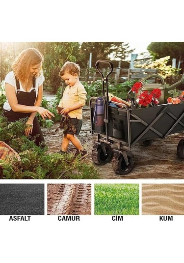 Plaj/bahçe/kamp Arabası - Madfox Voyager Katlanabilir - Siyah - 547268