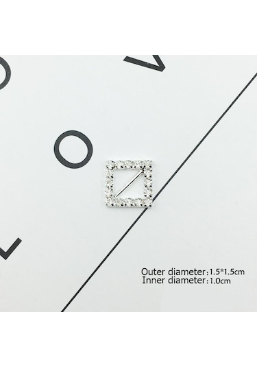 Dıy Craft Kart Davetiyesi İçin 10 Adet Kalp Yuvarlak Kare Şekli Şerit Toka Kaydırıcılar Gümüş , Seçenekler: 7