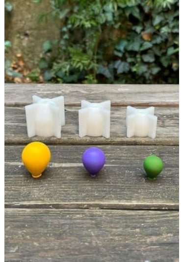 Balon Elips Set Silikon Mum Kalıpları 000 Açık Krem