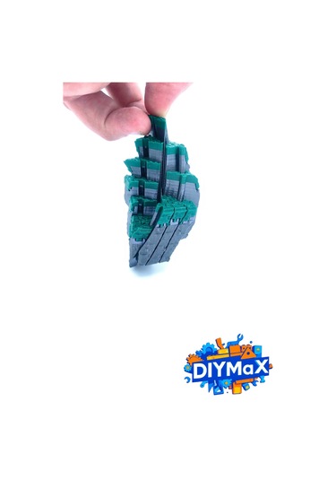 Voksel Fidget Çim Küp 3.5cm Pixel Art Kaydırmalı Stres Oyuncağı El Oyuncağı - Gri