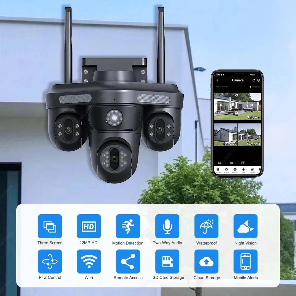Avenir Av-s344 16mp 4 Kameralı Ptz Wifi Kamera