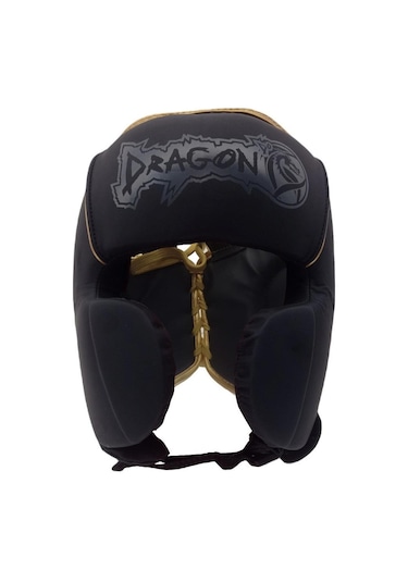 Dragondo 11746-p Yanakları Korumalı Kask Siyah - Altın