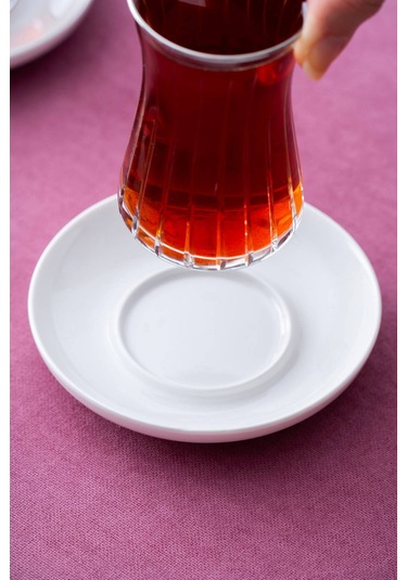 Aria 6'lı Çay Tabağı - 10 Cm Beyaz