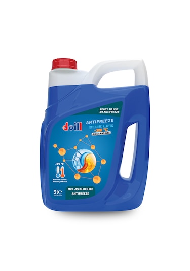Doill -39 / -40 Derece Hazır Karışım Mavi Antifriz - G11 3 L