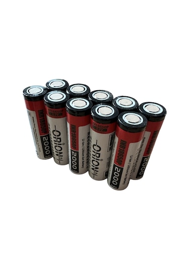 Orion 10 Adet 18650p 3.7v 2000mah 15c Şarj Edilebilir Pil