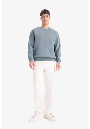 Defacto Relax Fit Bisiklet Yaka Kalın İçi Yumuşak Tüylü Basic Düz Sweatshirt T5139az25augn846 Yeşil Defacto Relax Fit Bisiklet Yaka Kalın İçi Yumuşak Tüylü Basic Düz Sweatshirt T5139az25augn846 Yeşil