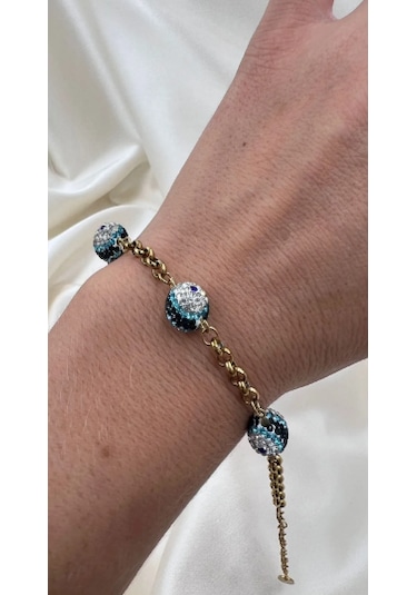 Bb Çelik Nazar Boncuklu Bileklik