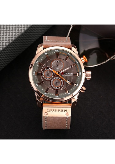 Curren Erkek Moda Pu Deri Spor Kol Saati Günlük Saat Lüks Suya Dayanıklı Kuvars Saat 3 Diğer