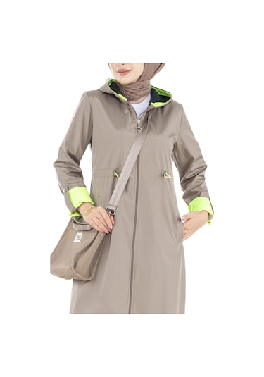 Sevitli Neon Trençkot-vizon-2450-vizon Vizon