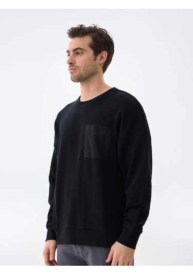 Isaora Performance Cotton Erkek Black Sweat Isr8113-0 Siyah